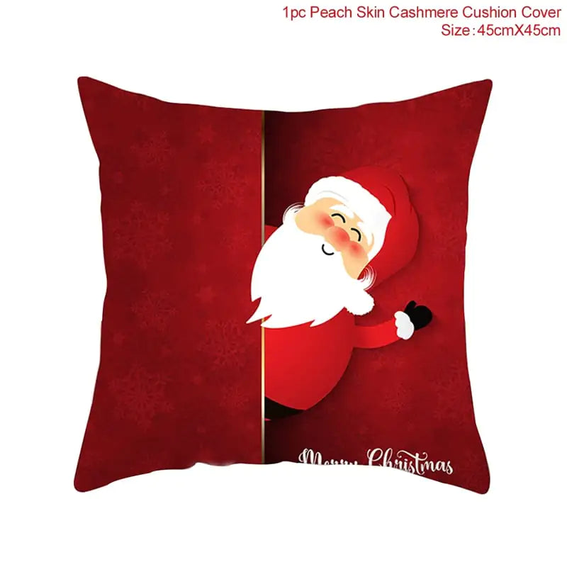 Leisure Christmas Linen Pillowcase for Sofa Decor