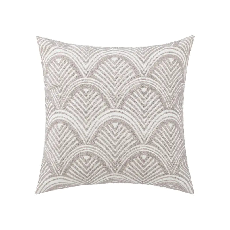 Cotton Chain Embroidered Lumbar Sofa Pillow Cover