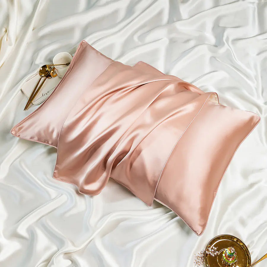 Solid Color Silk Pillowcase Pair