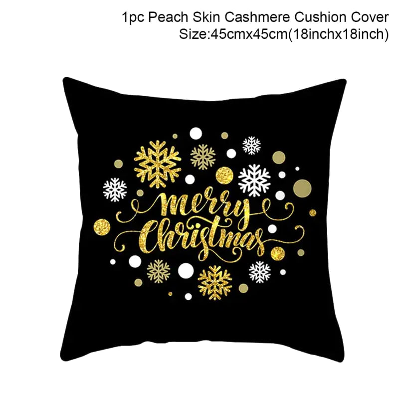 Leisure Christmas Linen Pillowcase for Sofa Decor