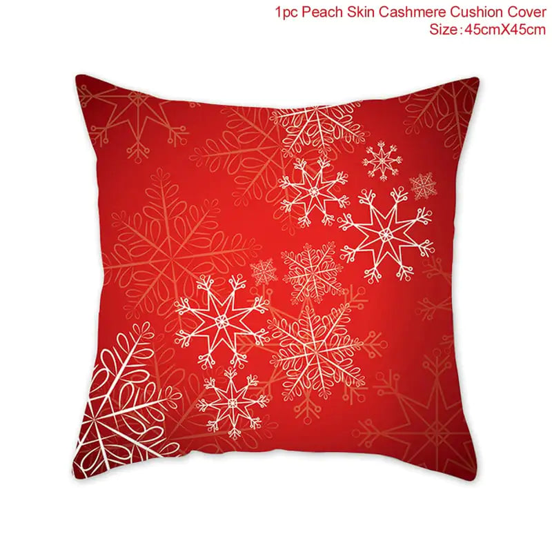 Leisure Christmas Linen Pillowcase for Sofa Decor