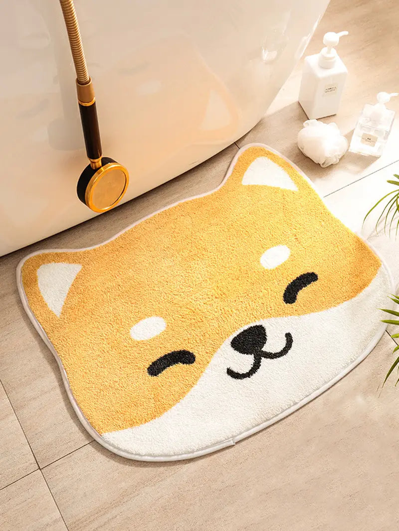 Akita-Shaped Non-Slip Bathroom Mat for Home Decor