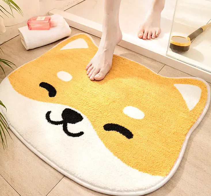 Akita-Shaped Non-Slip Bathroom Mat for Home Decor