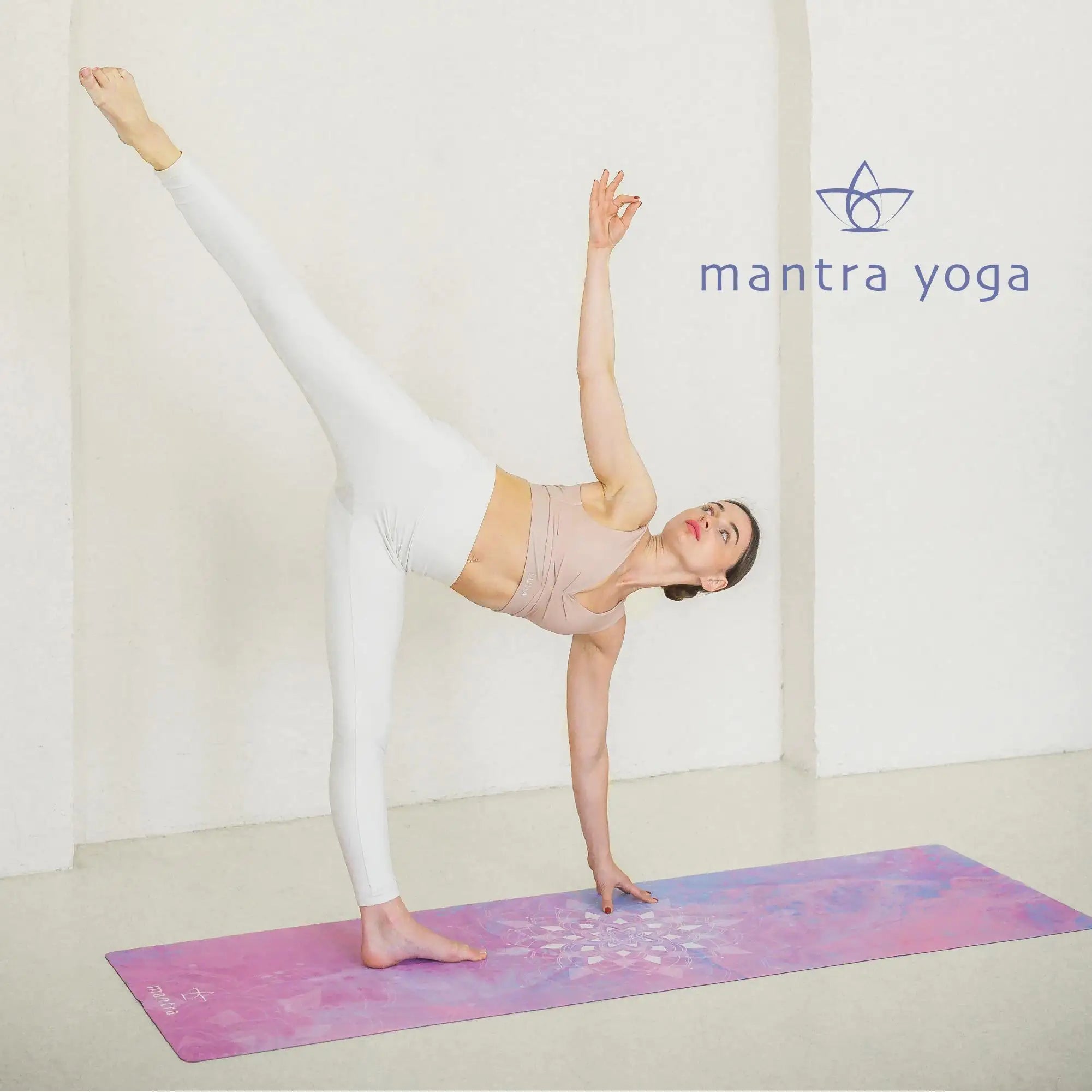 Mantra Yoga 1.5mm with Knee Pad Bag 72x24 inch 2,6 lbs Foldable Fitness Exercise Mat with Bag Lightweight, Compact & Eco Friendly Non Slip & Washable For All Types of Yoga