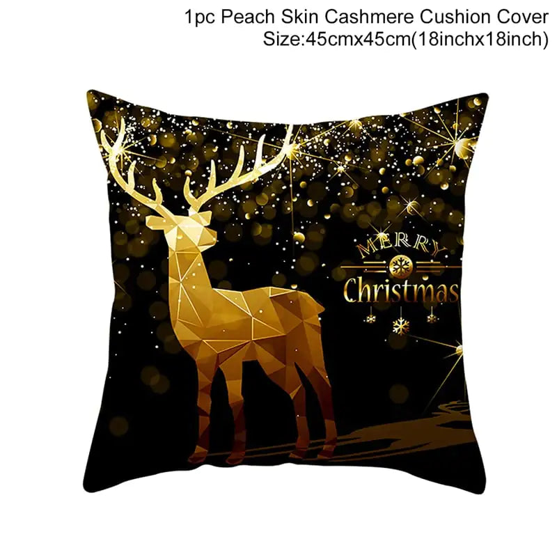 Leisure Christmas Linen Pillowcase for Sofa Decor