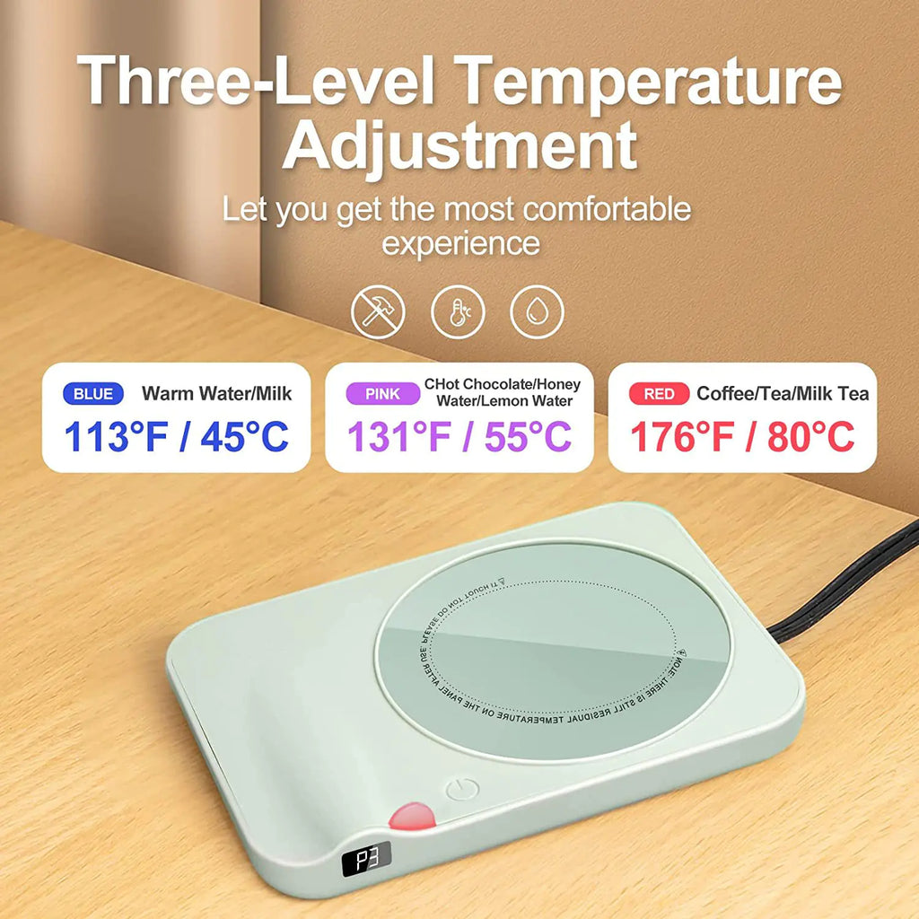 Heated Mug Warmer with 3 Temperature Settings