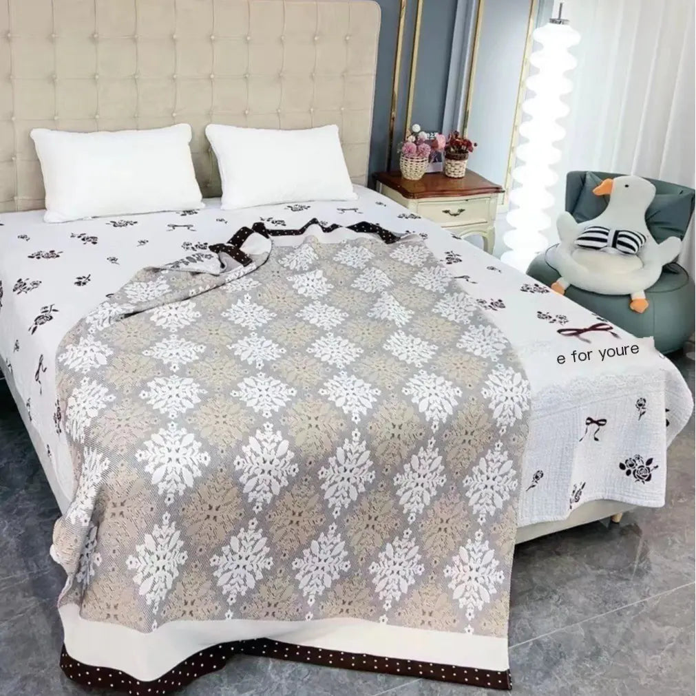 Thick Six-Layer Cotton Towel Blanket for Summer