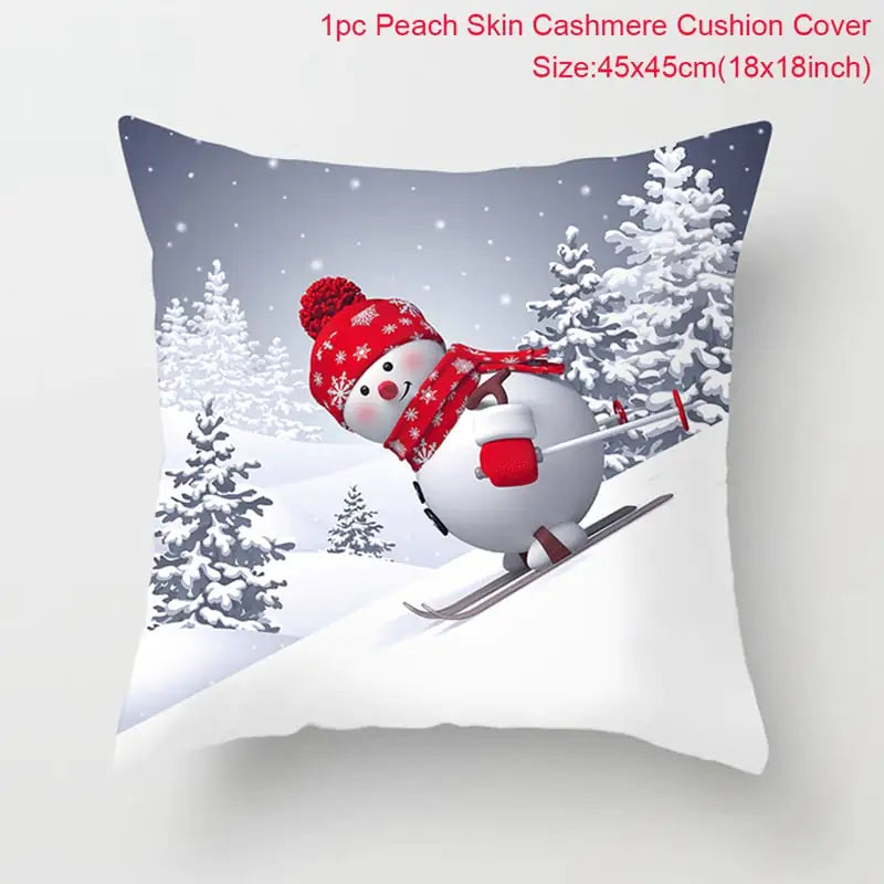 Leisure Christmas Linen Pillowcase for Sofa Decor