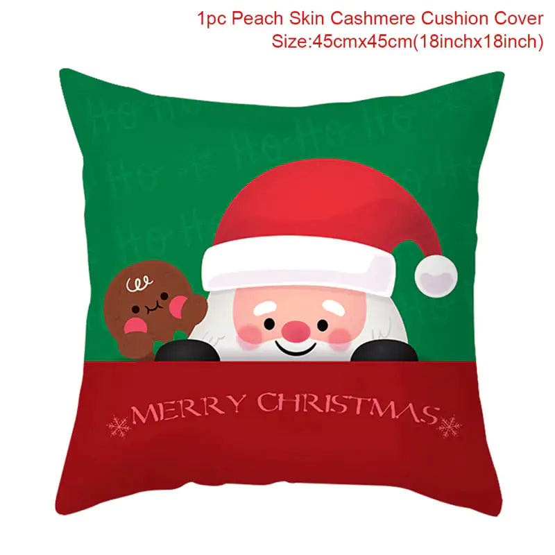 Leisure Christmas Linen Pillowcase for Sofa Decor