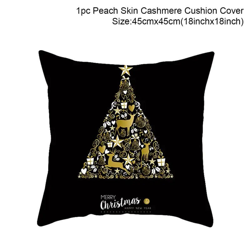 Leisure Christmas Linen Pillowcase for Sofa Decor