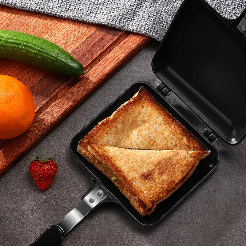 Double-Sided Frying Pan for Sandwich Bread