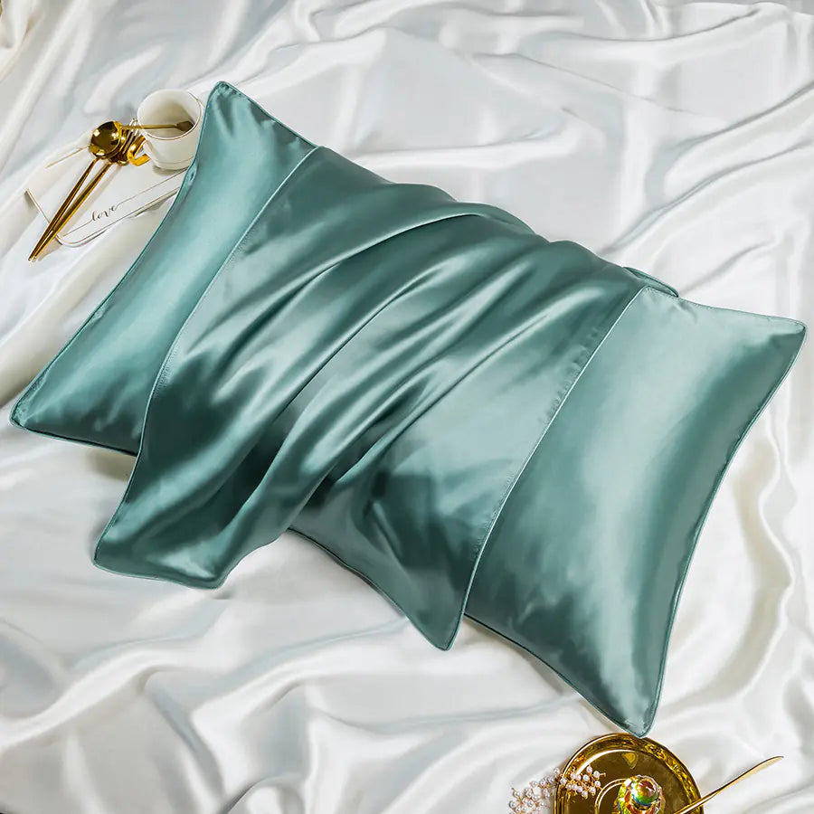 Solid Color Silk Pillowcase Pair
