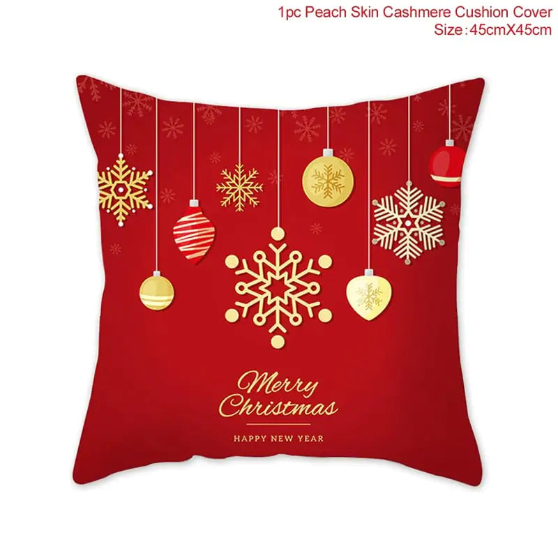 Leisure Christmas Linen Pillowcase for Sofa Decor