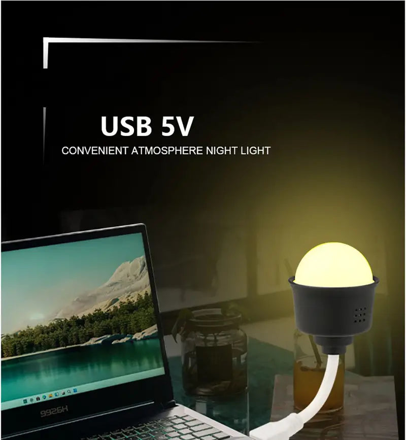 1 Set USB Rechargeable LED RGB Night Light with Remote
