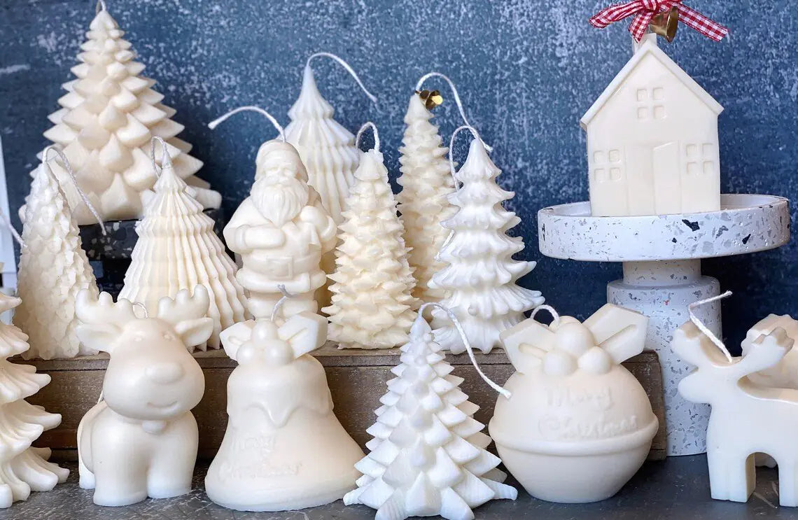 Christmas Cottage Candles | Holiday Decor