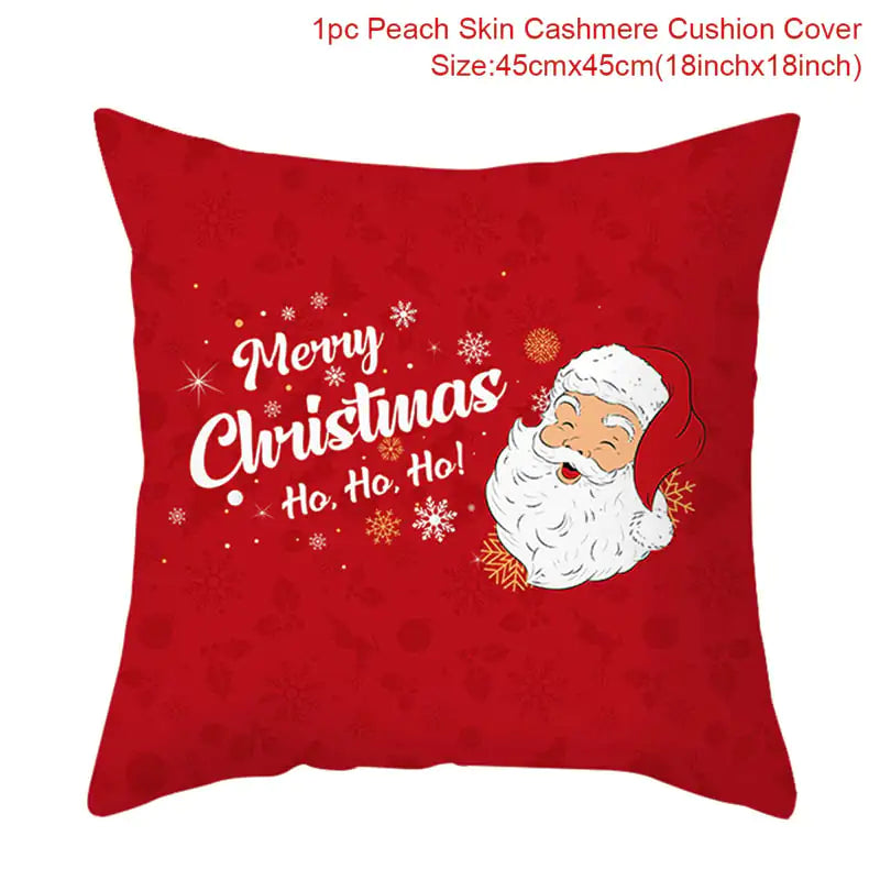 Leisure Christmas Linen Pillowcase for Sofa Decor