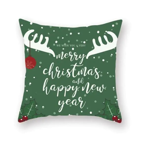 Leisure Christmas Linen Pillowcase for Sofa Decor