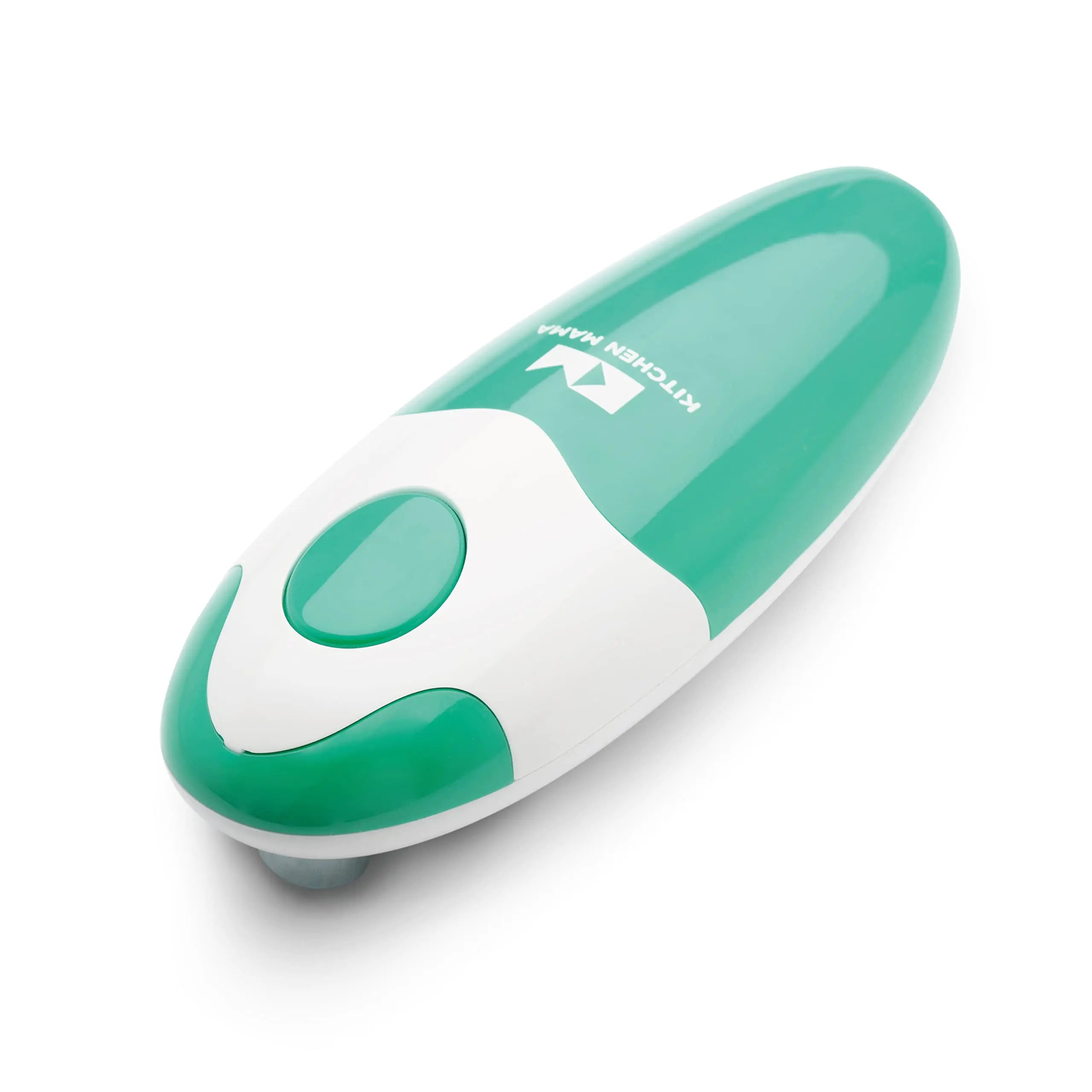 Kitchen Mama Auto Electric Can Opener: Open Your Cans with A Simple Press of Button - Automatic Hands Free Smooth Edge Food-Safe Battery Operated YES YOU CAN (Teal)