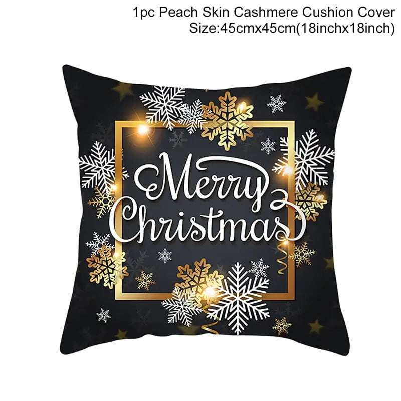 Leisure Christmas Linen Pillowcase for Sofa Decor