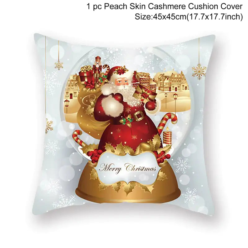 Leisure Christmas Linen Pillowcase for Sofa Decor