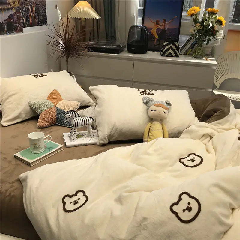 Dormitory Single Student Bedding Set - 3 Pieces