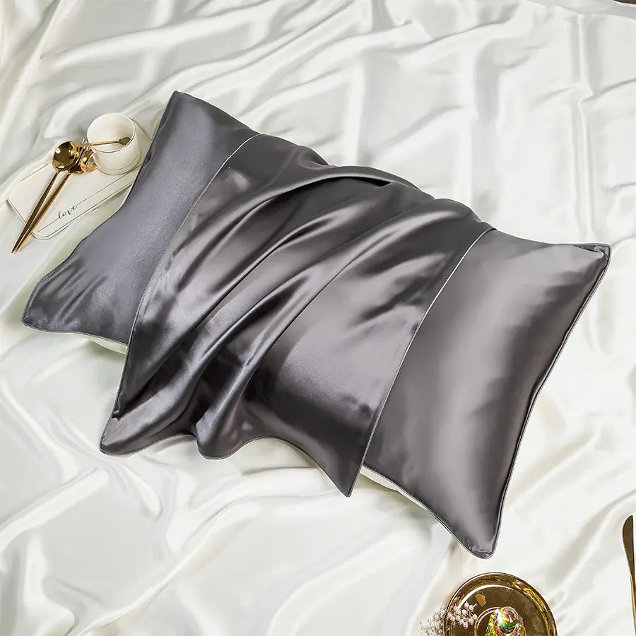 Solid Color Silk Pillowcase Pair