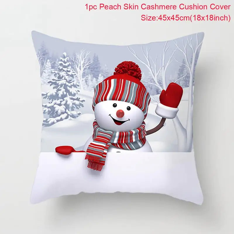 Leisure Christmas Linen Pillowcase for Sofa Decor