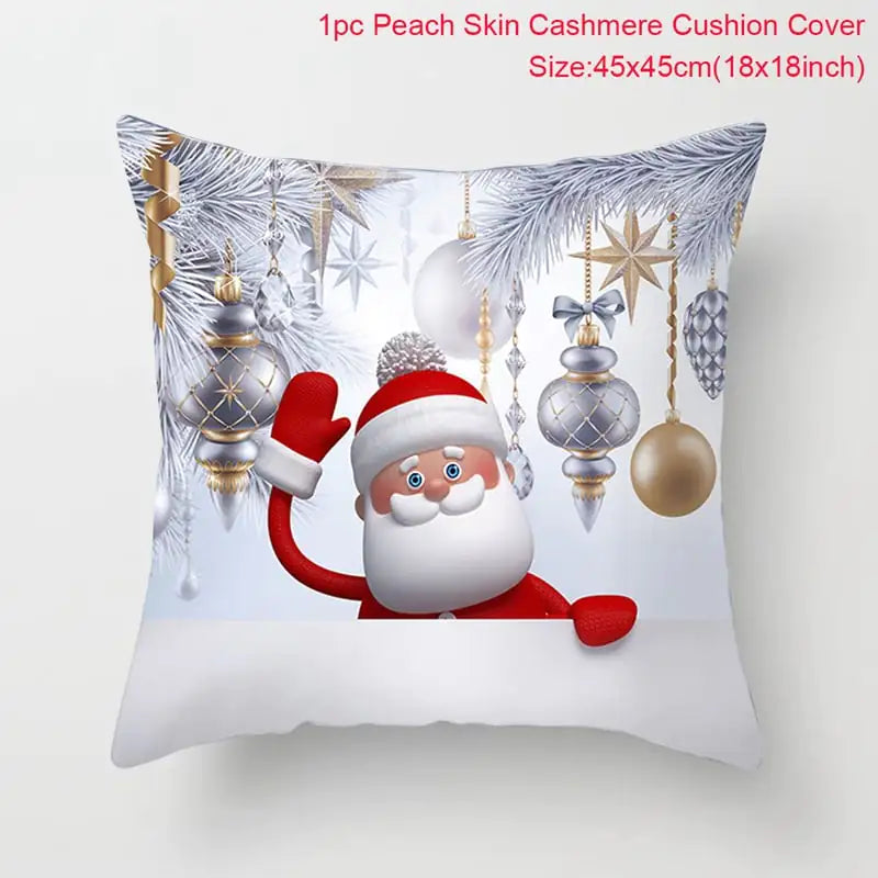 Leisure Christmas Linen Pillowcase for Sofa Decor