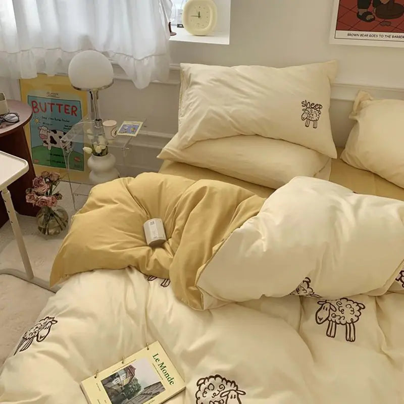 Dormitory Single Student Bedding Set - 3 Pieces