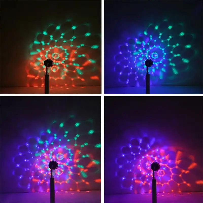 1 Set USB Rechargeable LED RGB Night Light with Remote