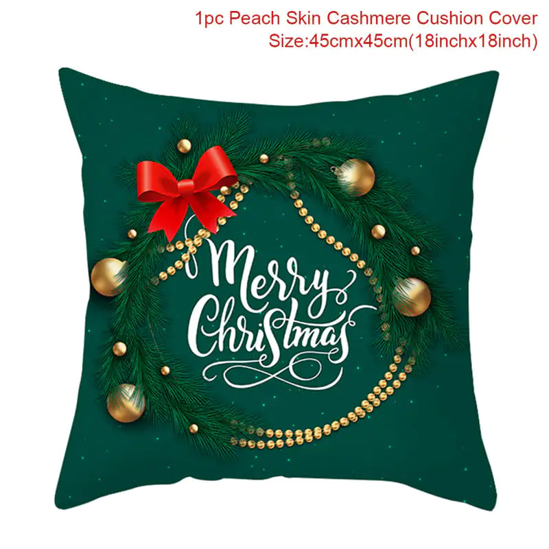 Leisure Christmas Linen Pillowcase for Sofa Decor